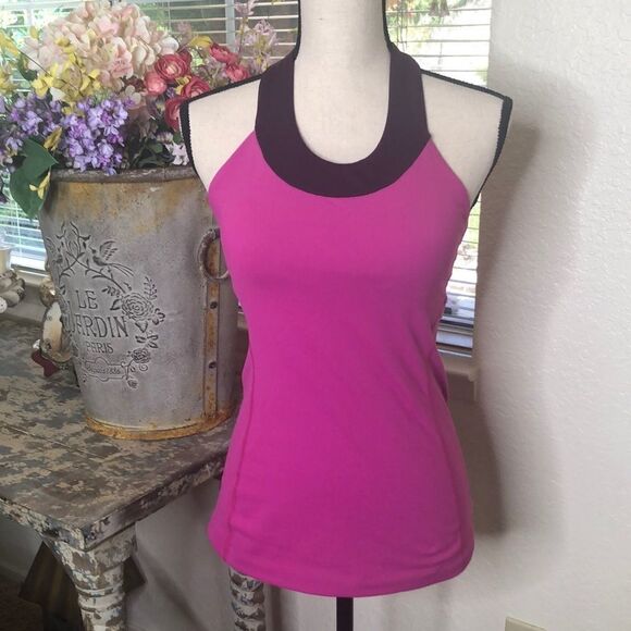 Lucy Pink and Purple Halter Top - Picture 1 of 7